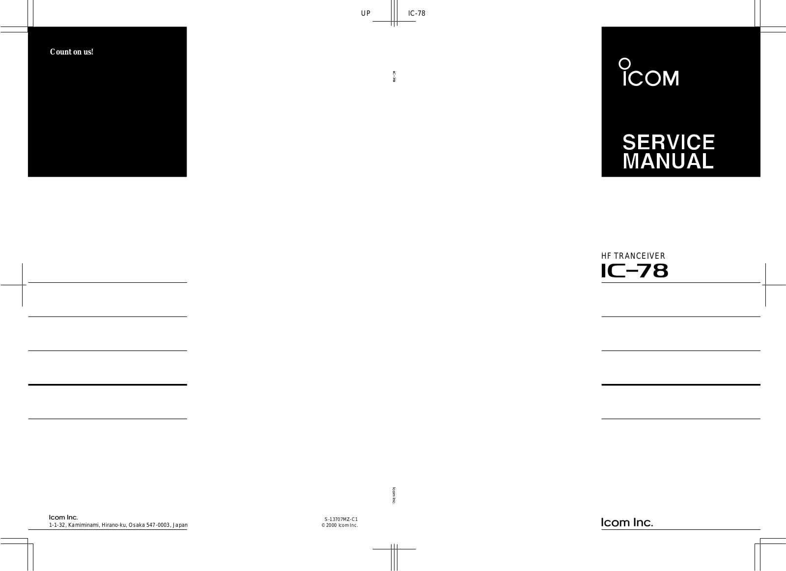 Icom IC-78 Service Manual