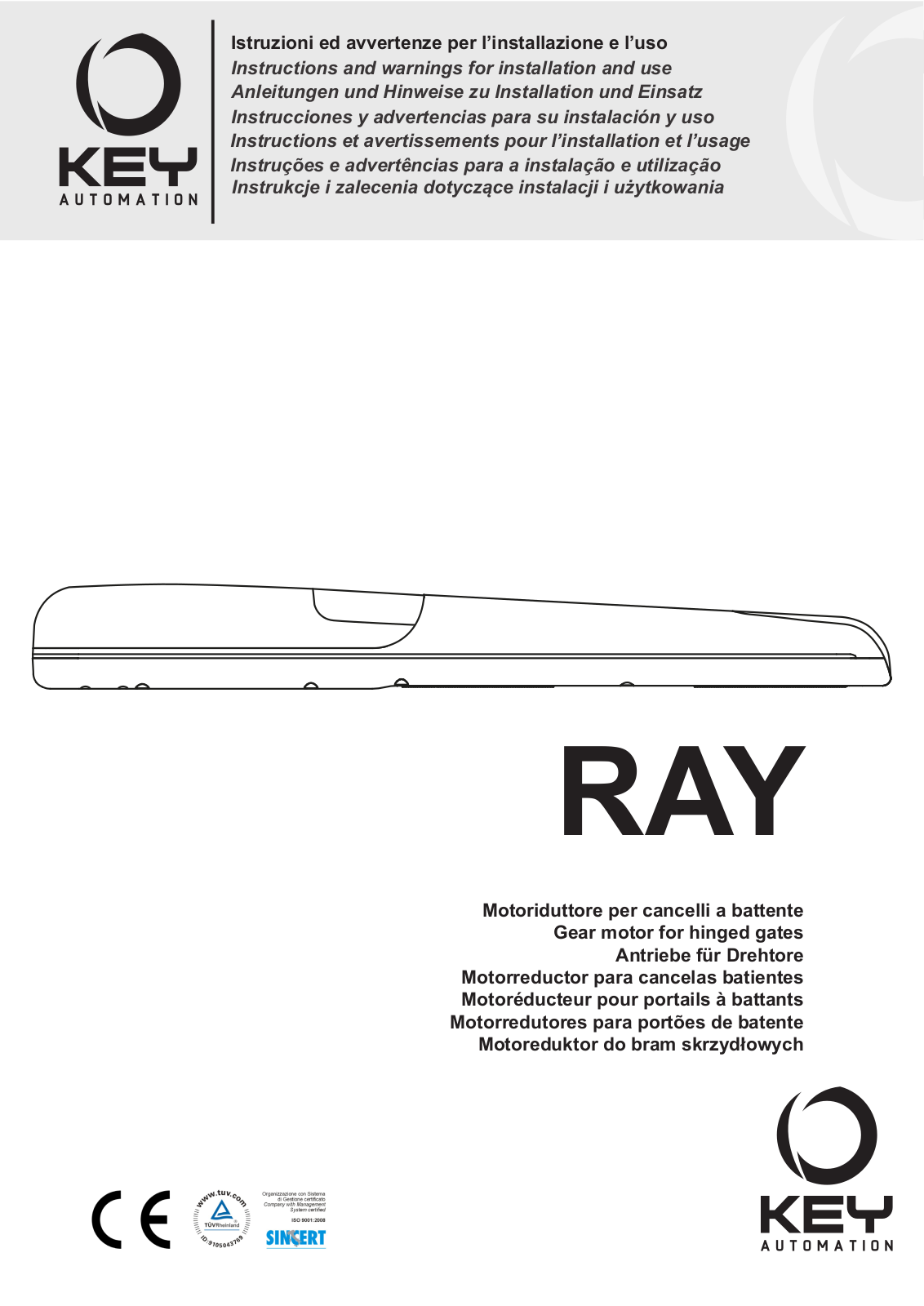 Key Gates Ray User Manual