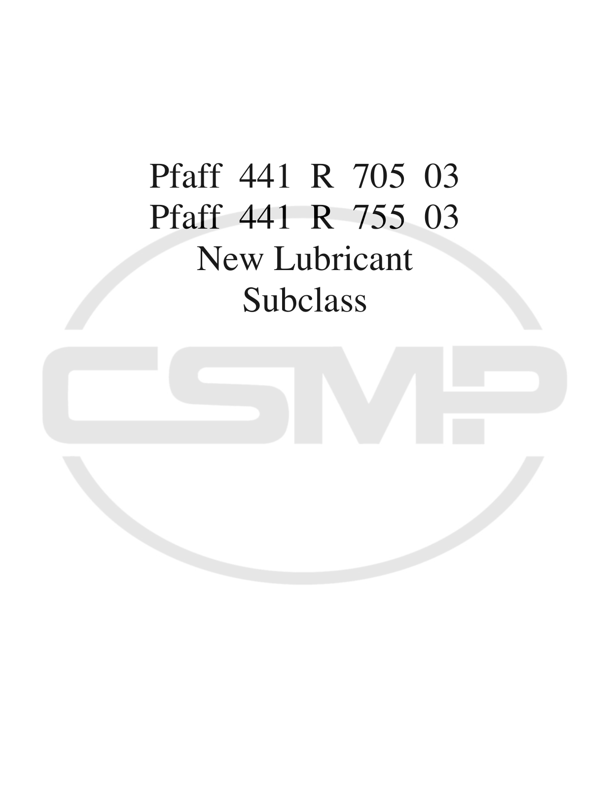 Pfaff 441R Parts Book