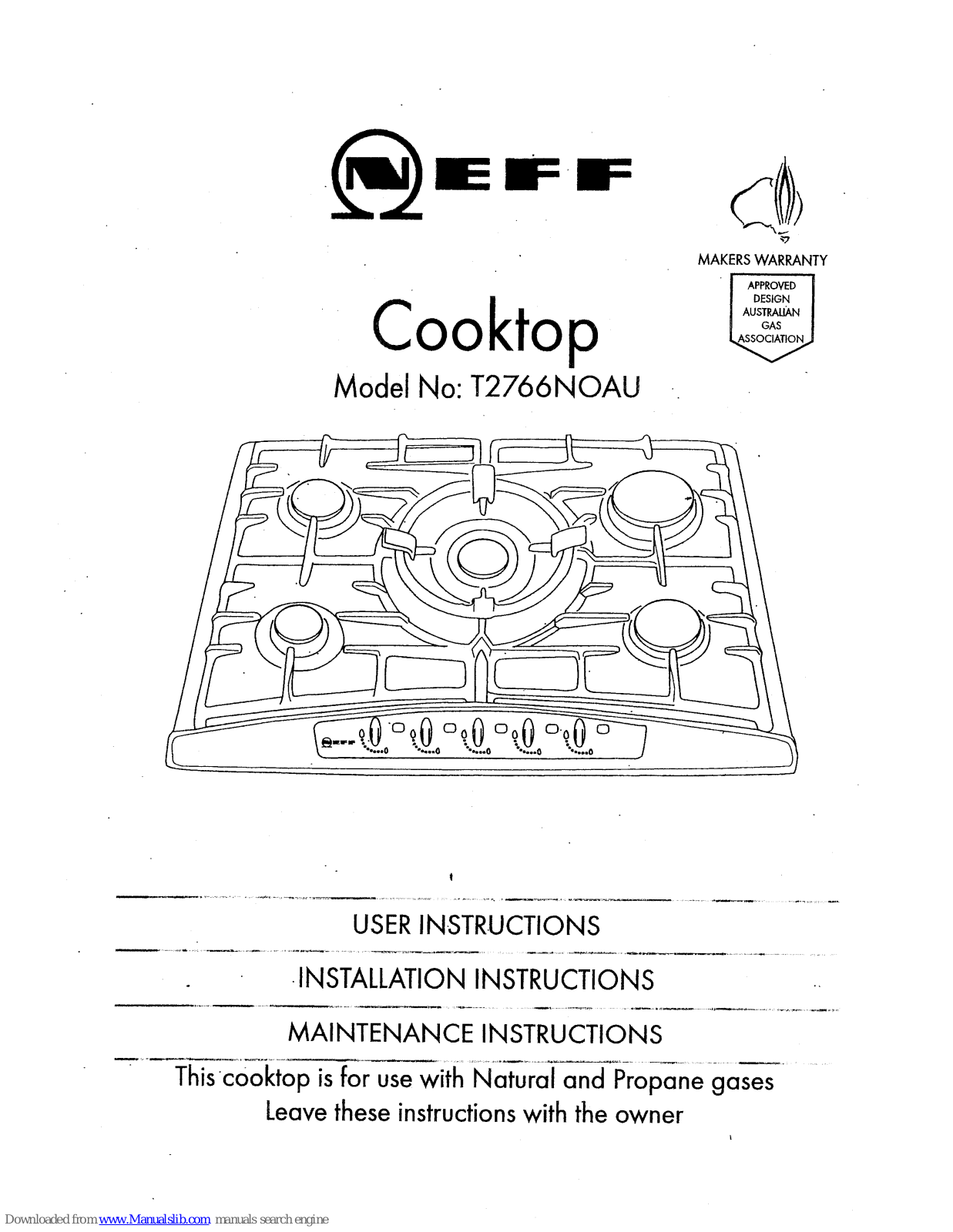 NEFF T2766NO, T2766NOAU User Instructions