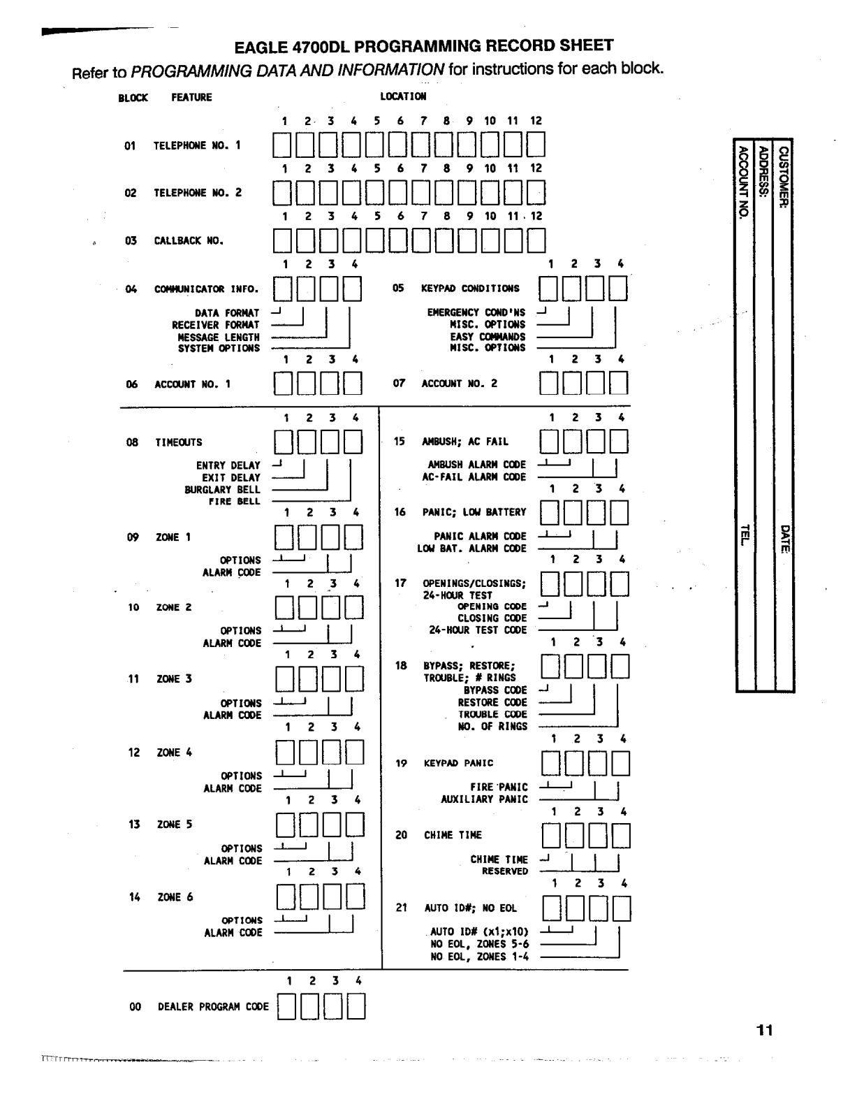 Alarm Lock EGL4700DL User Manual