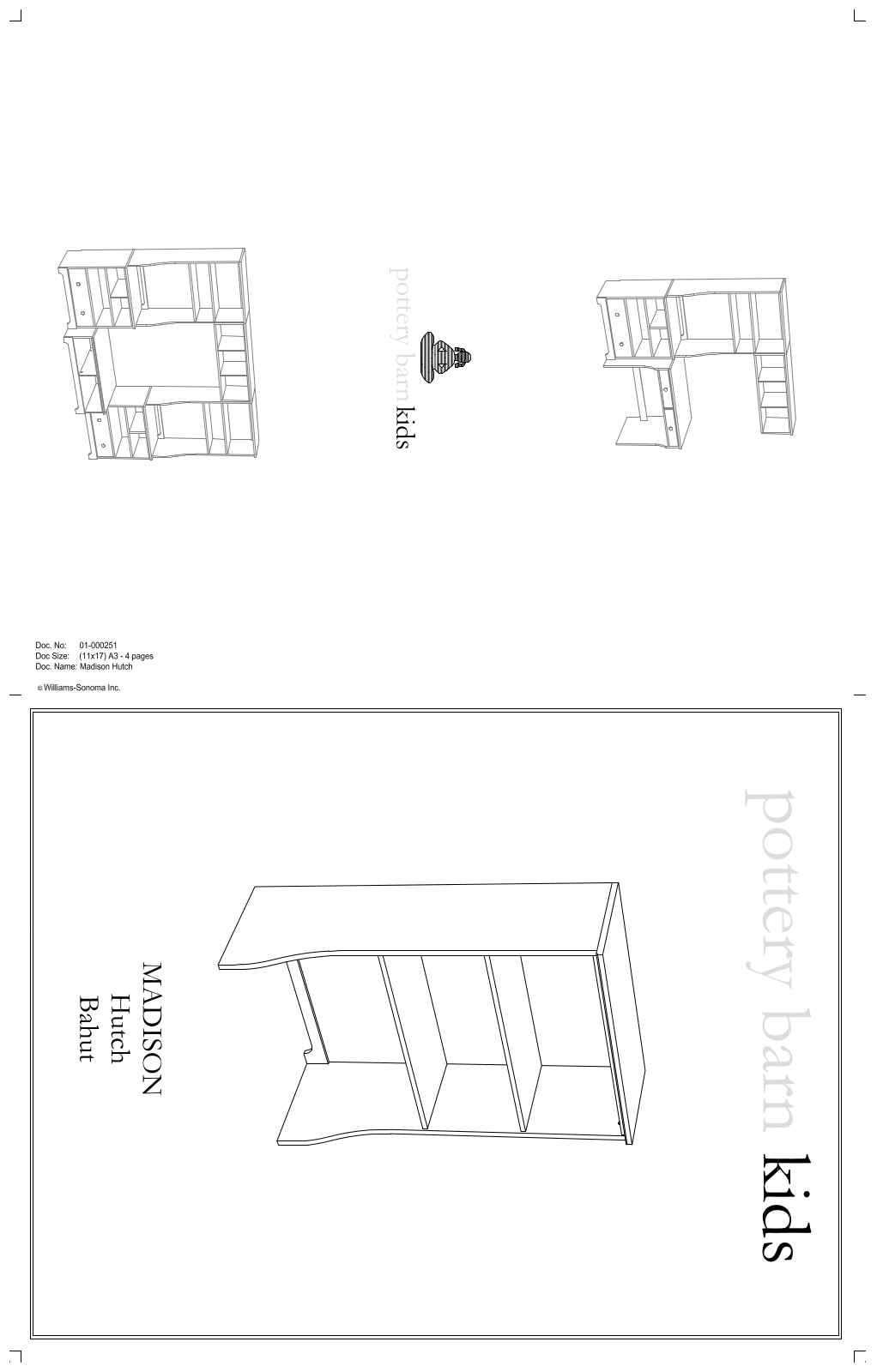 Pottery Barn Madison Hutch Assembly Instruction