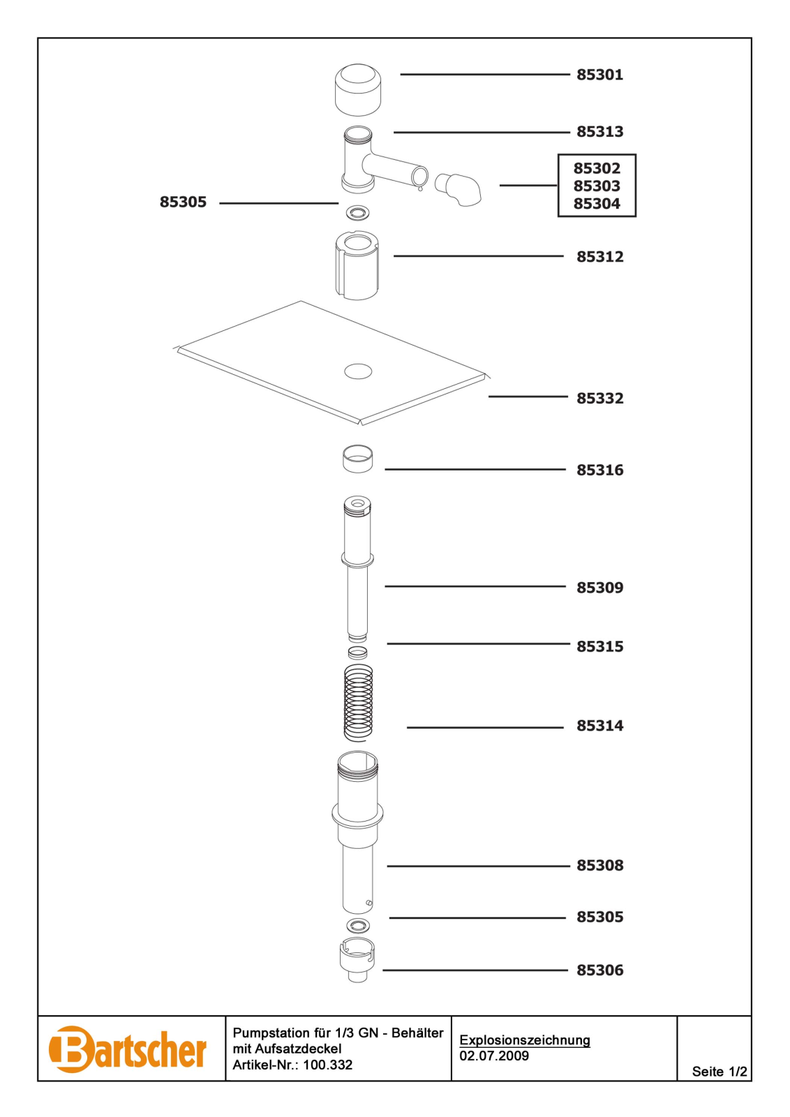 Bartscher 100332 User Manual