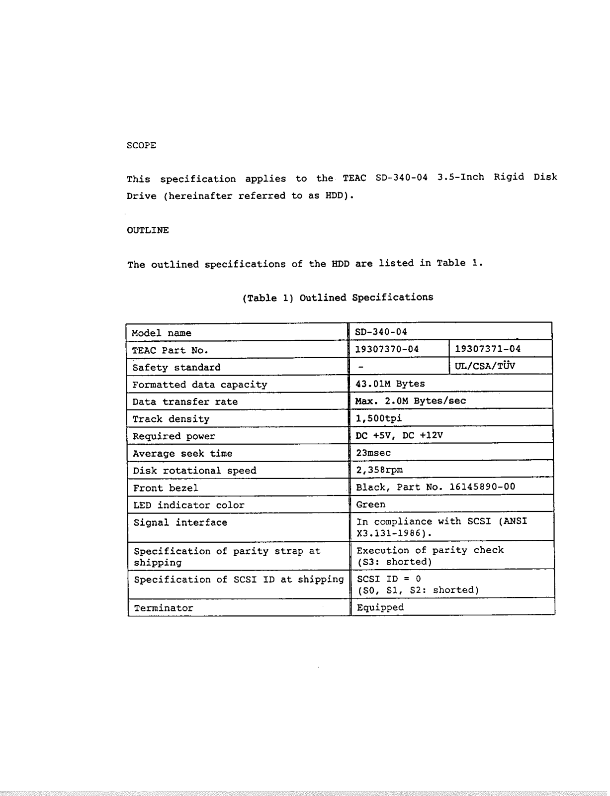 Teac SD340-04 User Manual