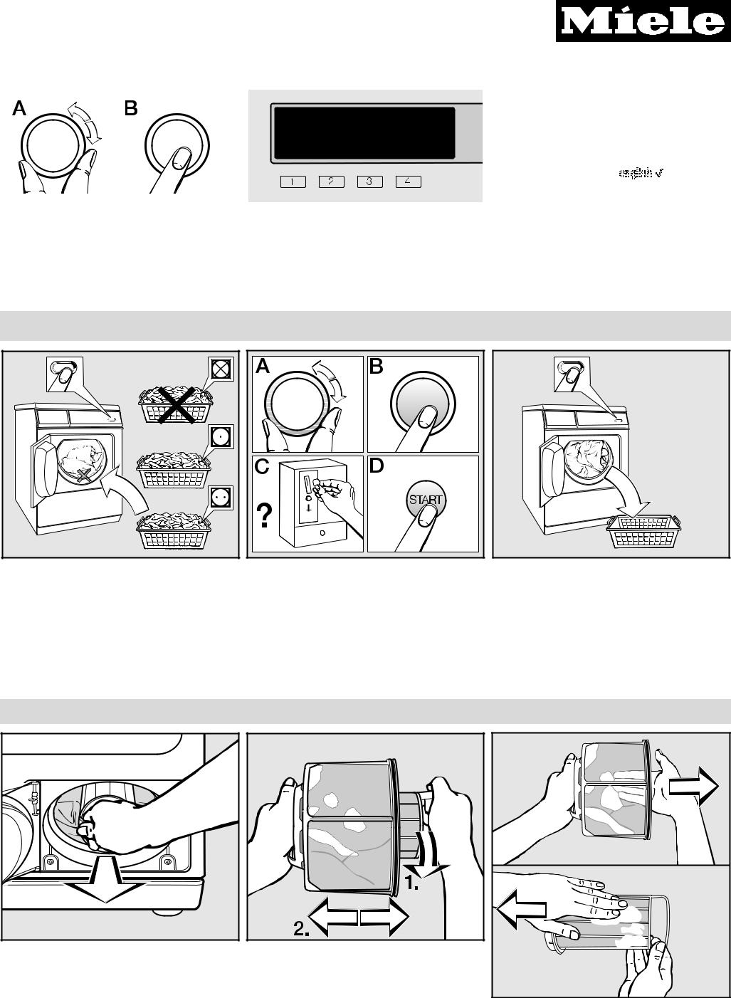 Miele PT 7136 Plus Brief operating instructions