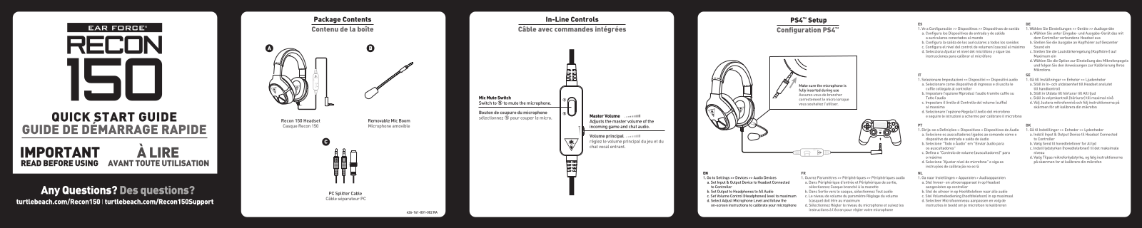 Turtle Beach Ear Force Recon 150 User Manual