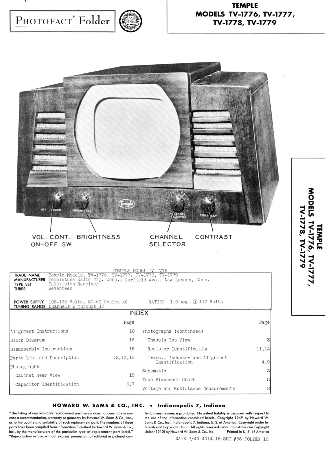 Temple tv 1776 schematic - ManualMachine.com