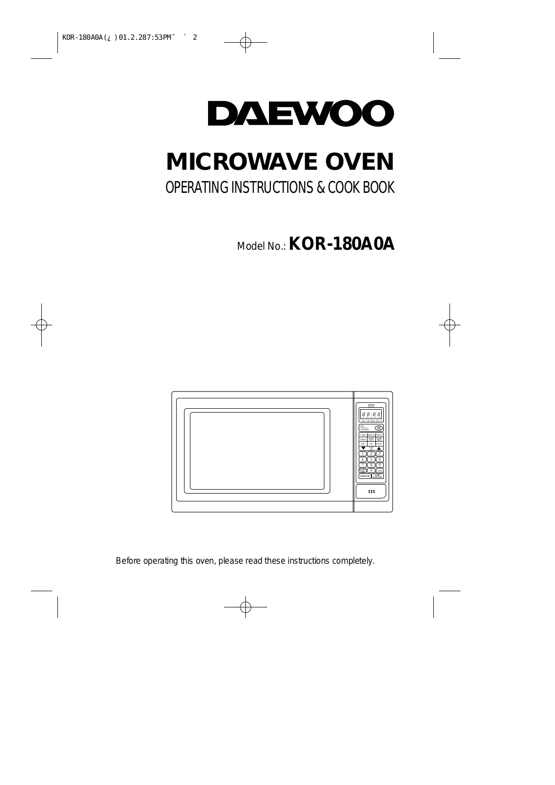 Daewoo KOR-180A0A User Manual