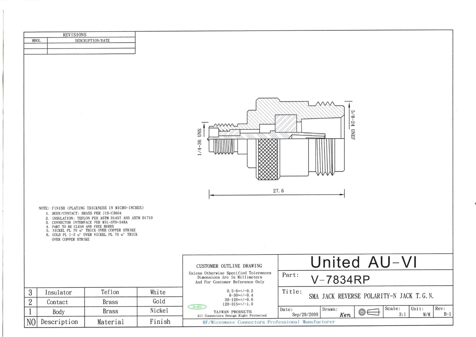 Datasheet V-7834RP Specification - ManualMachine.com