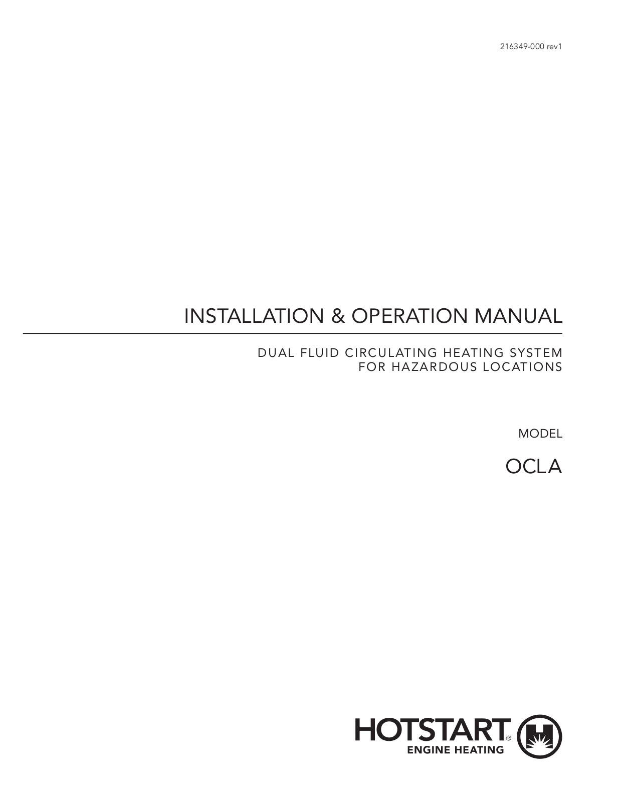 HOTSTART OCLA OPERATION MANUAL