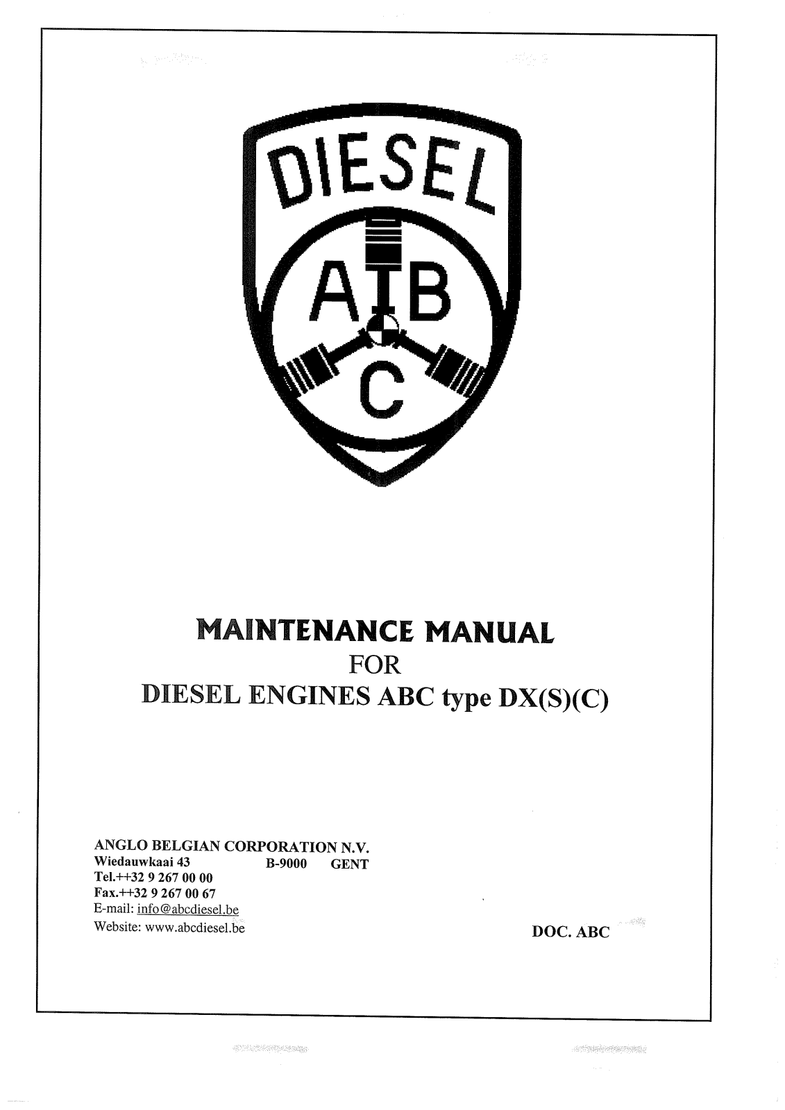 ABC DIESEL User Manual