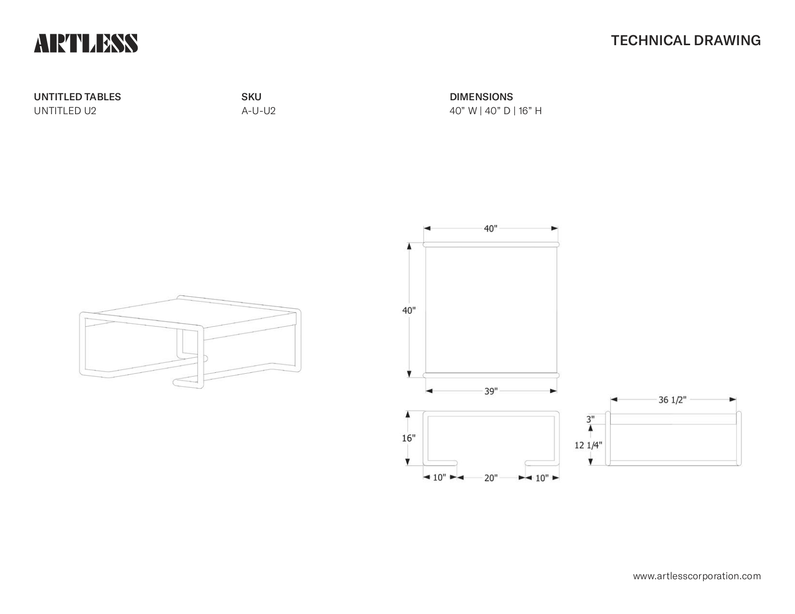 ARTLESS LYS10024 Dimentions - ManualMachine.com