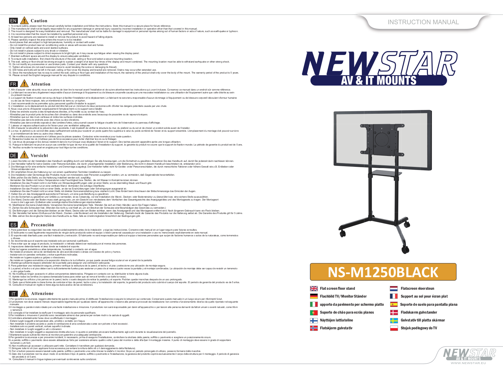 Newstar NS-M1250BLACK User Manual