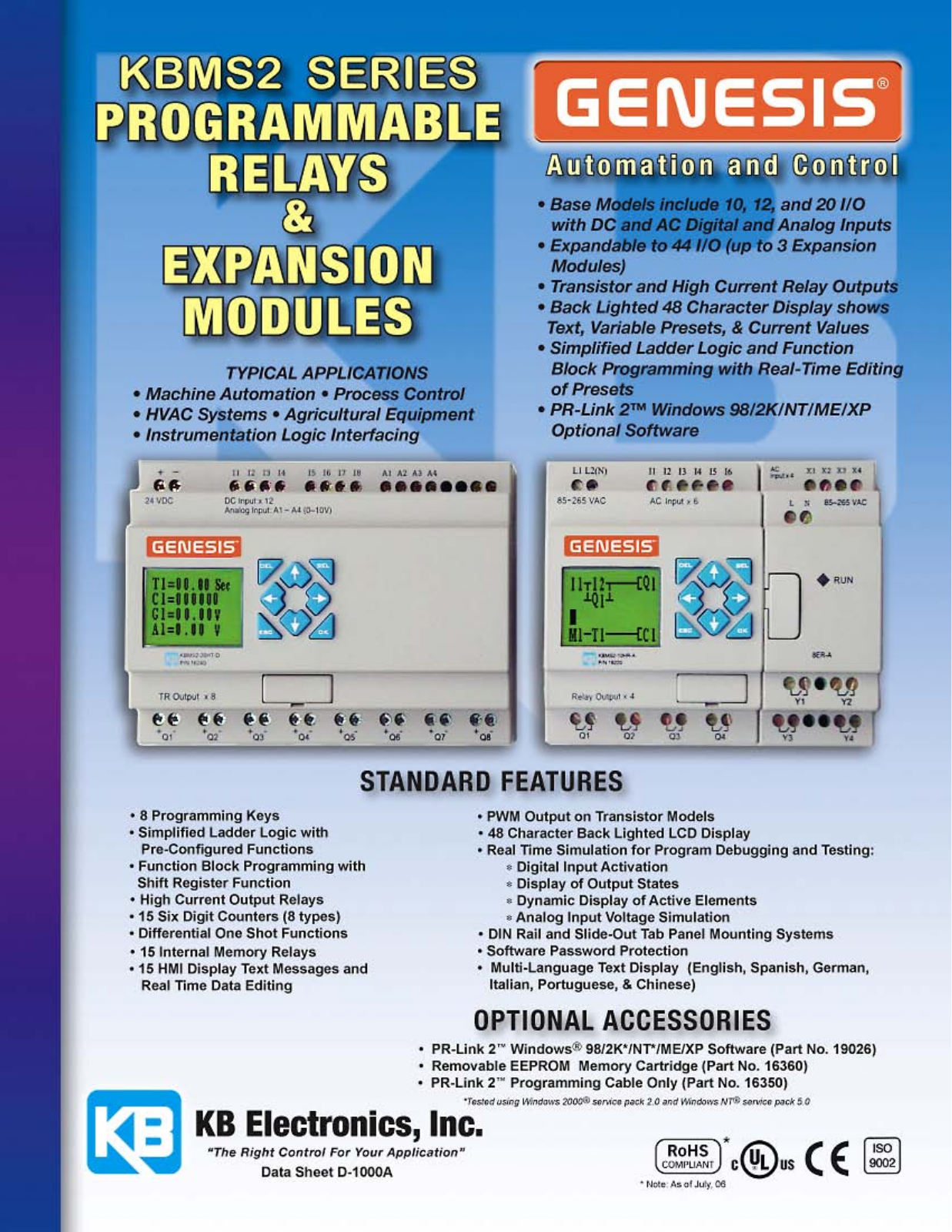 KB Electronics KBMS2 Series Catalog Page