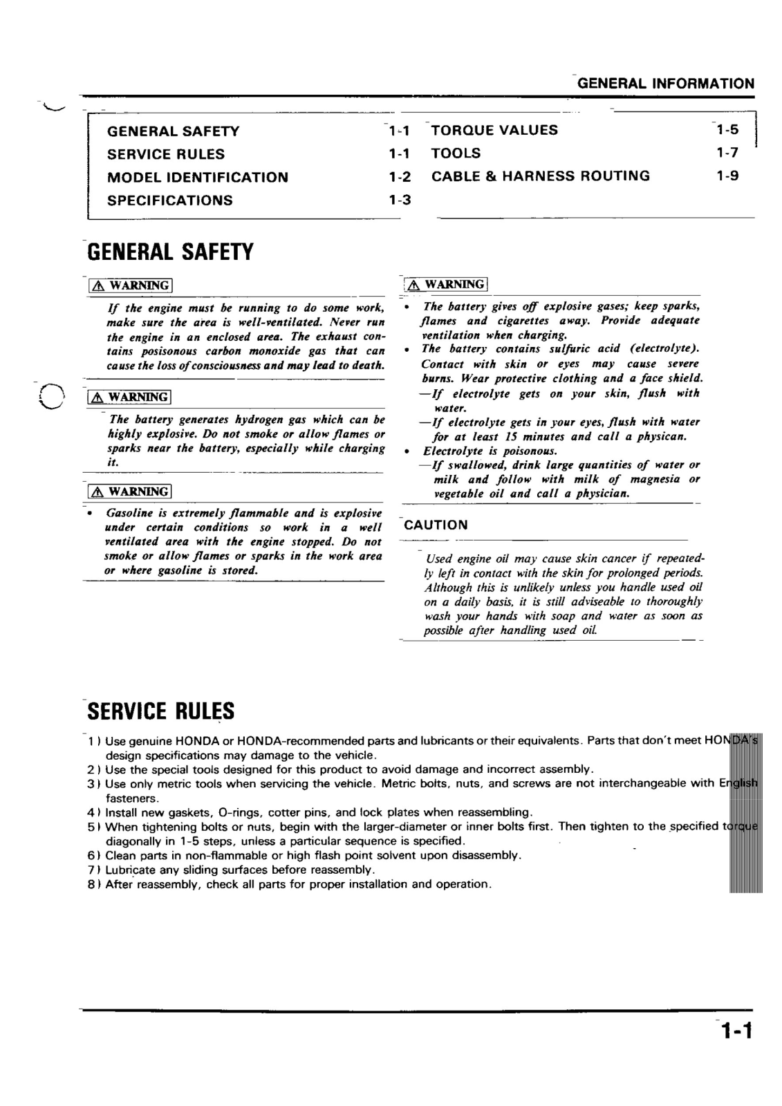 Honda NSR 125 Service Manual