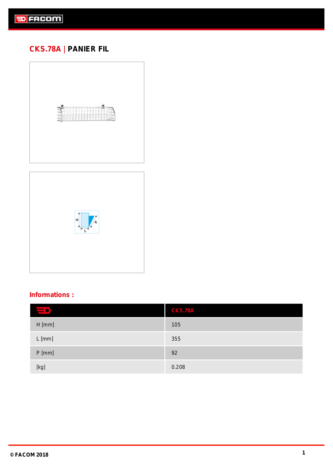 Facom CKS.78A Specification - ManualMachine.com