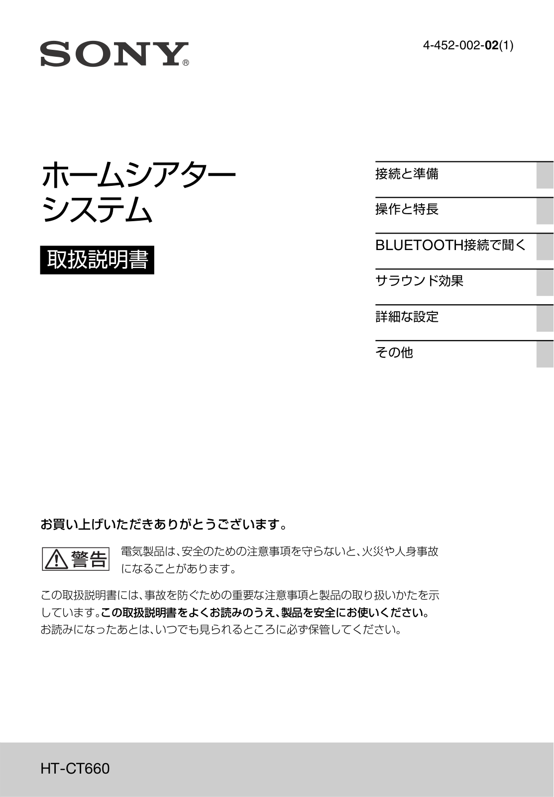 Sony HT-CT660 User Manual