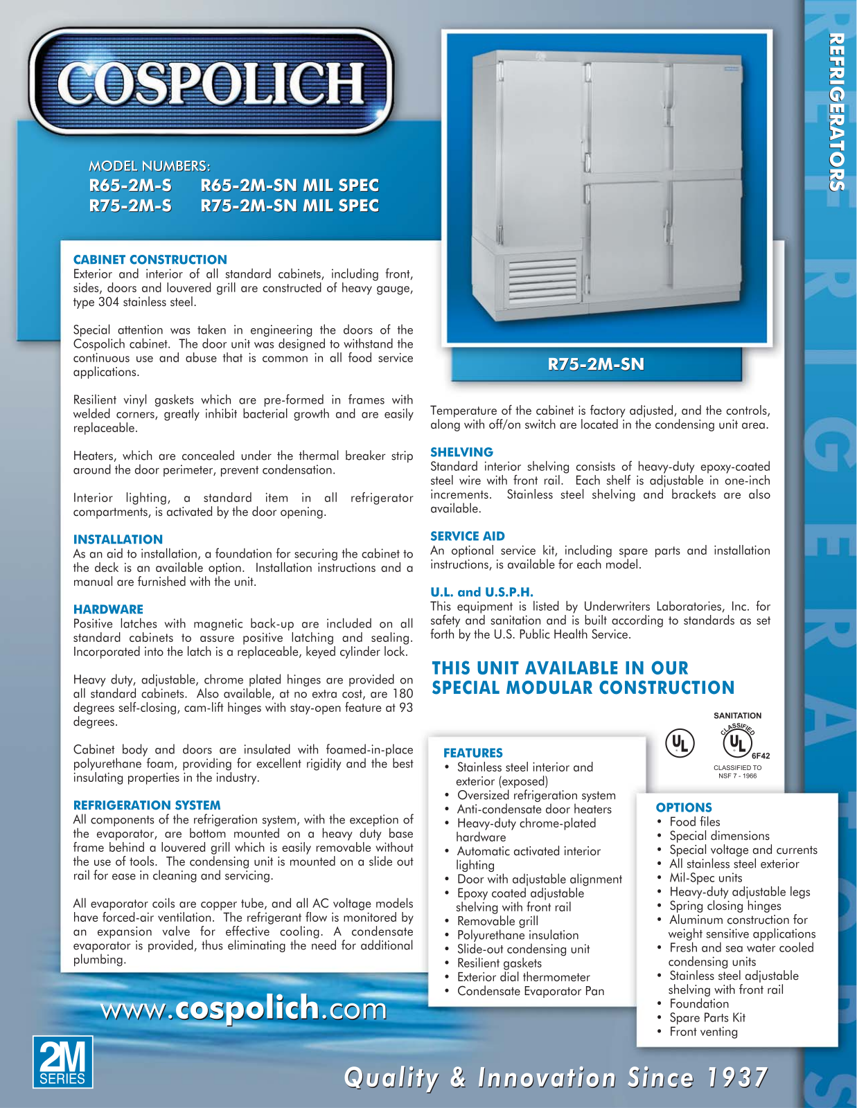 Cospolich R65-2M-S User Manual