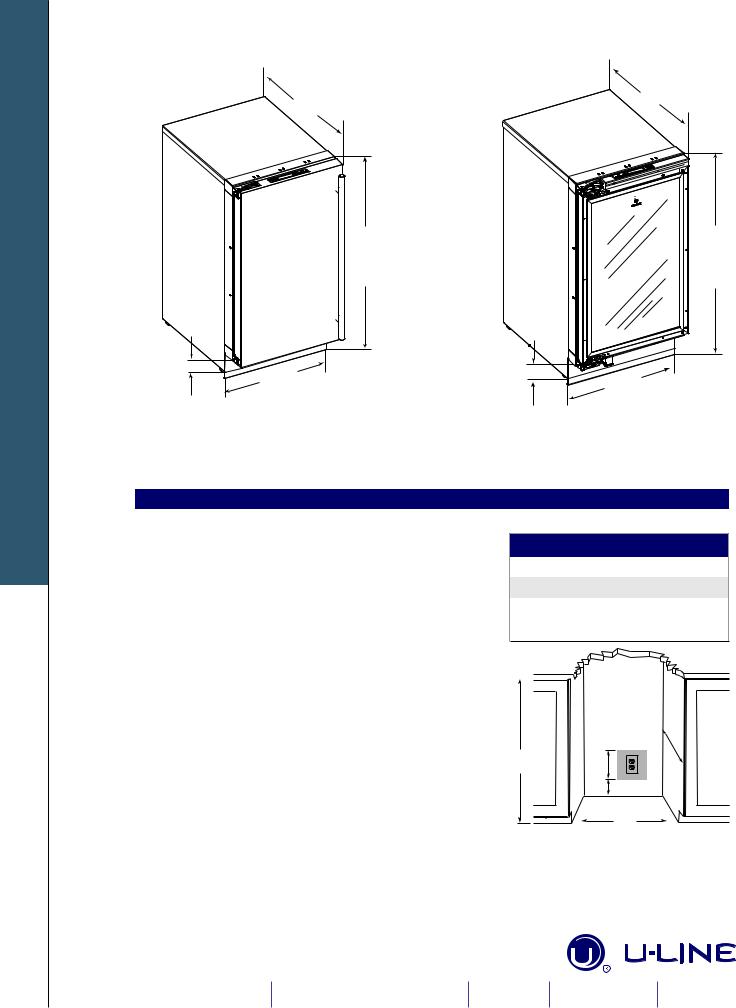 U-Line U-3018RFS-00, U-3018RFS-01, U-3018RFOL-01 Specification Sheet