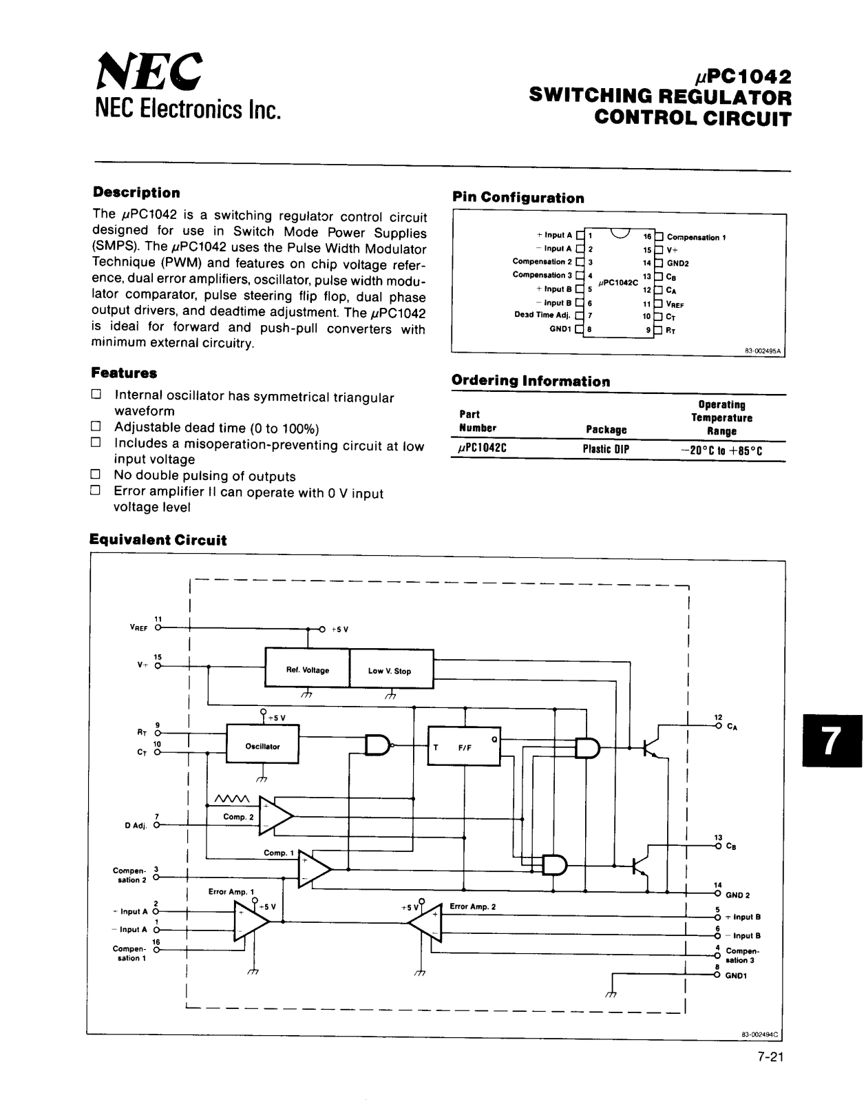 Datasheet UPC1042C Specification - ManualMachine.com
