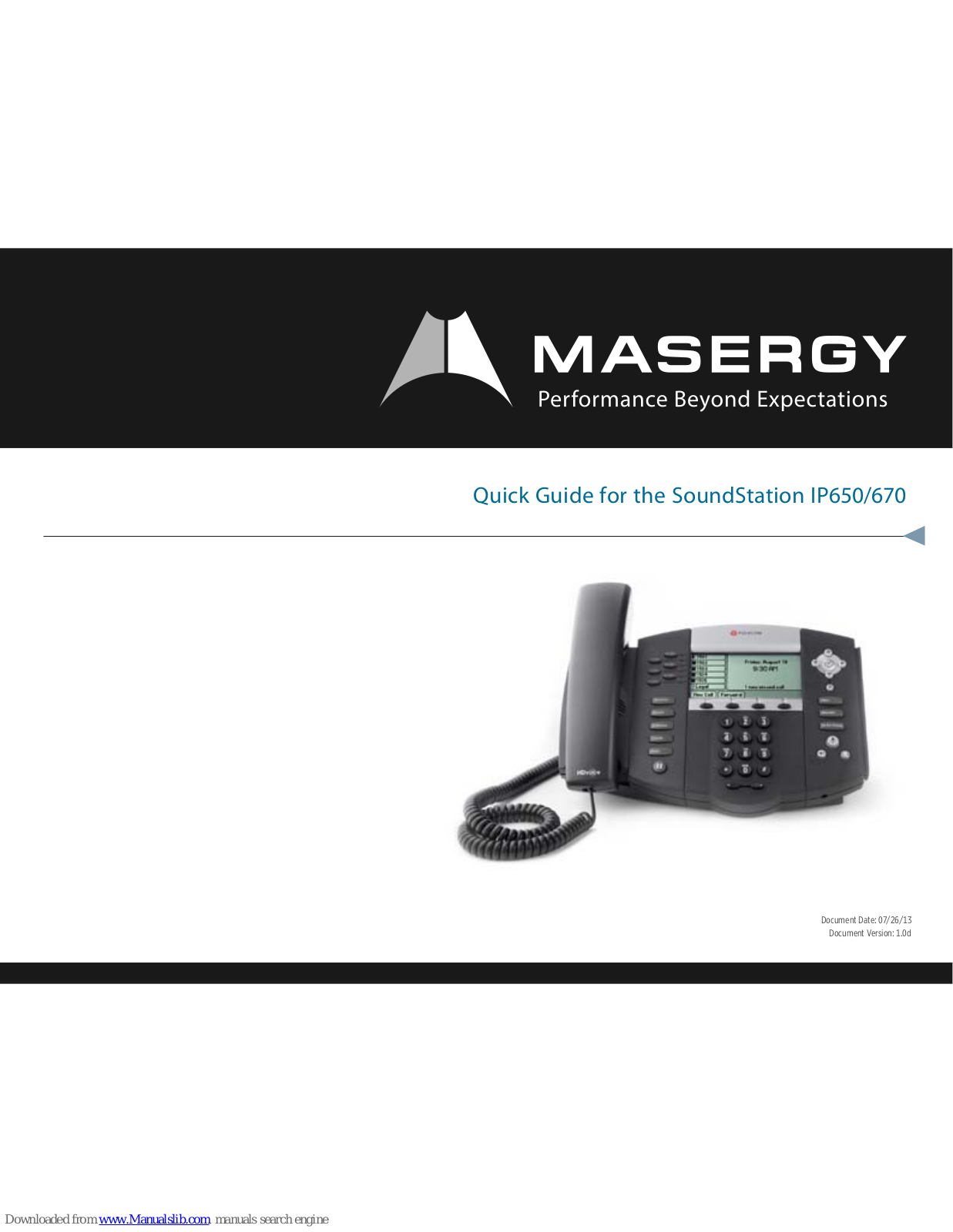 Masergy IP650, IP670 Quick Manual - ManualMachine.com