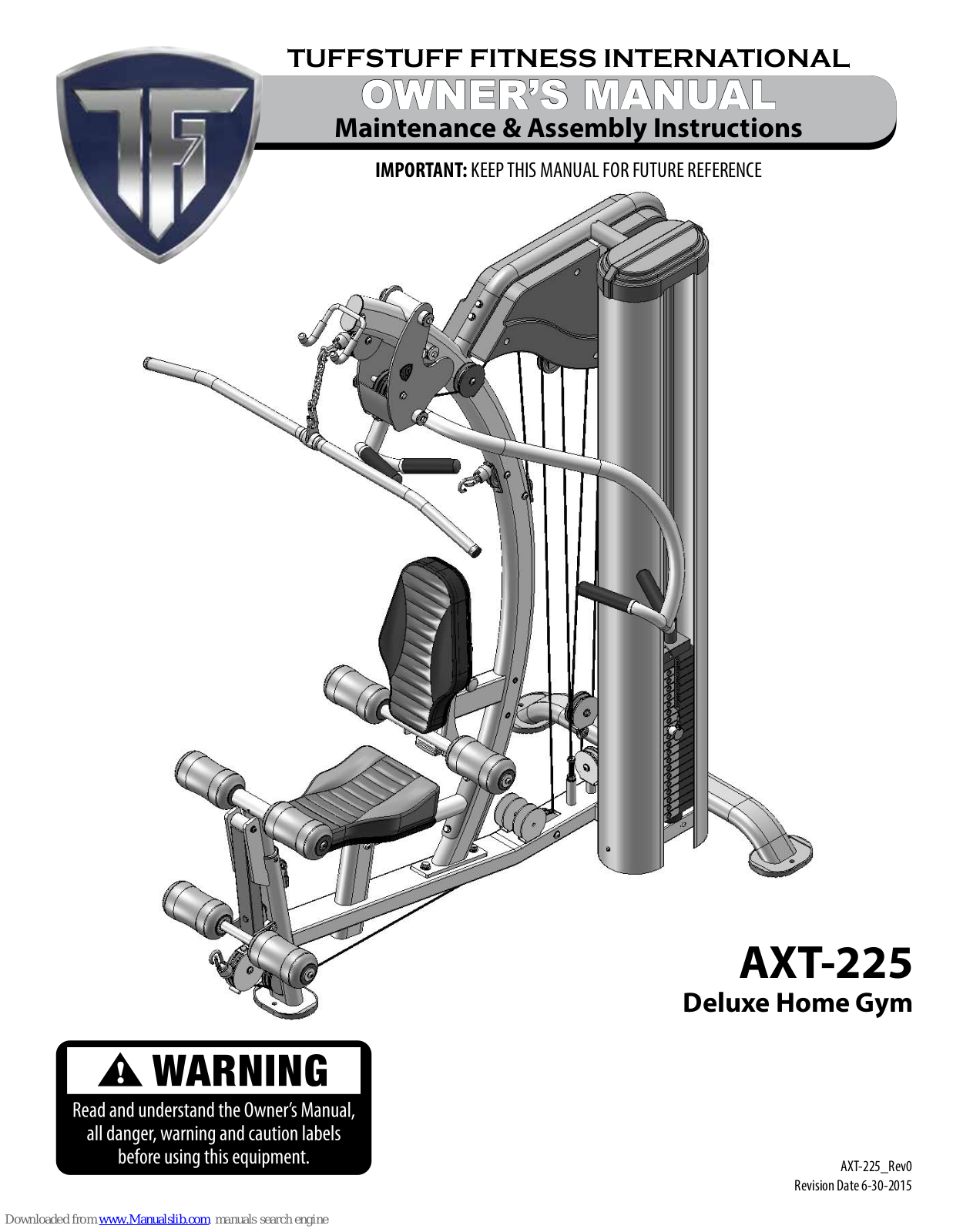 TuffStuff AXT-225 Owner's Manual