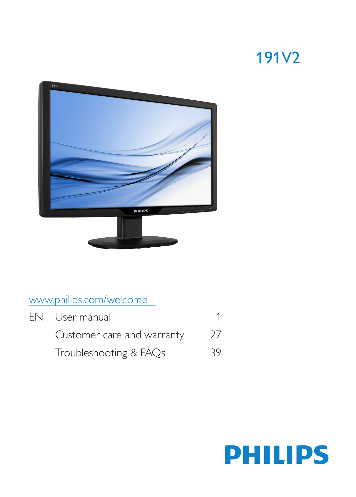 Philips 191V2SB User Manual