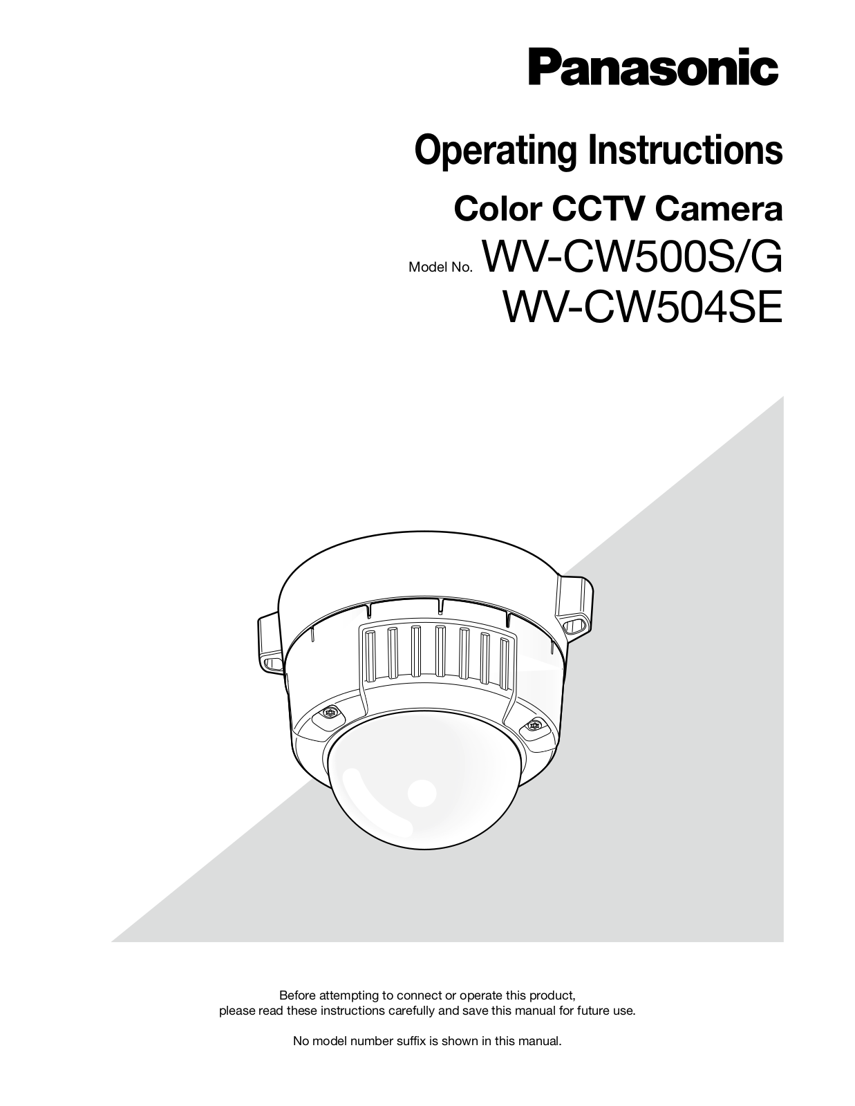 Panasonic WV-CW500SG User Manual