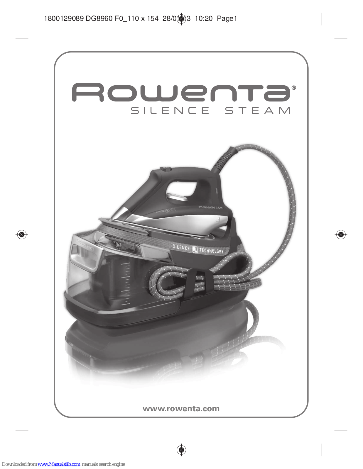 Rowenta SILENCE STEAM DG8960F0 Use & Care Manual