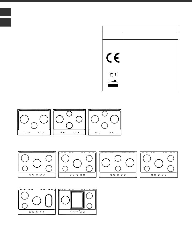 Hotpoint Ariston PK 640.1 R X /HA, PK 750 RL GH /HA, PK 630 RT L GH /HA User Manual