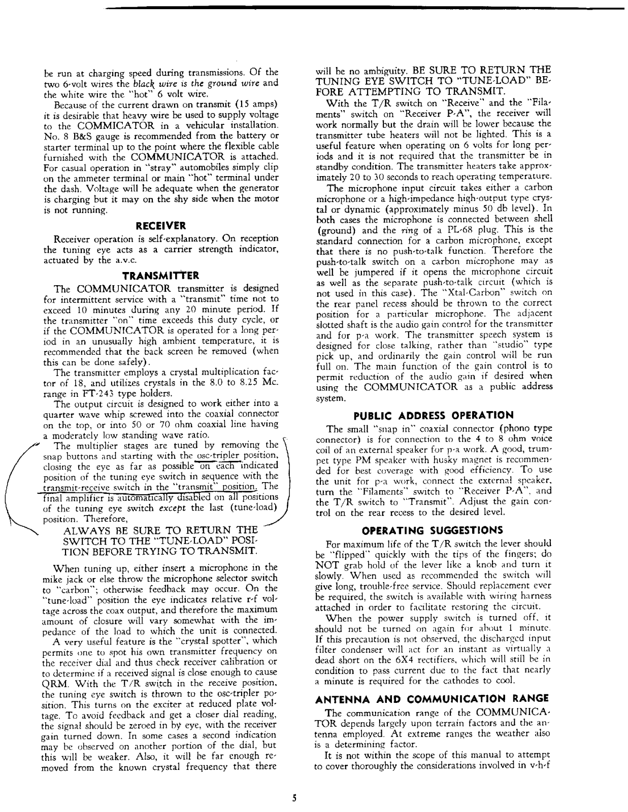 GONSET COMMUNICATOR-1 User Manual (PAGE 05)