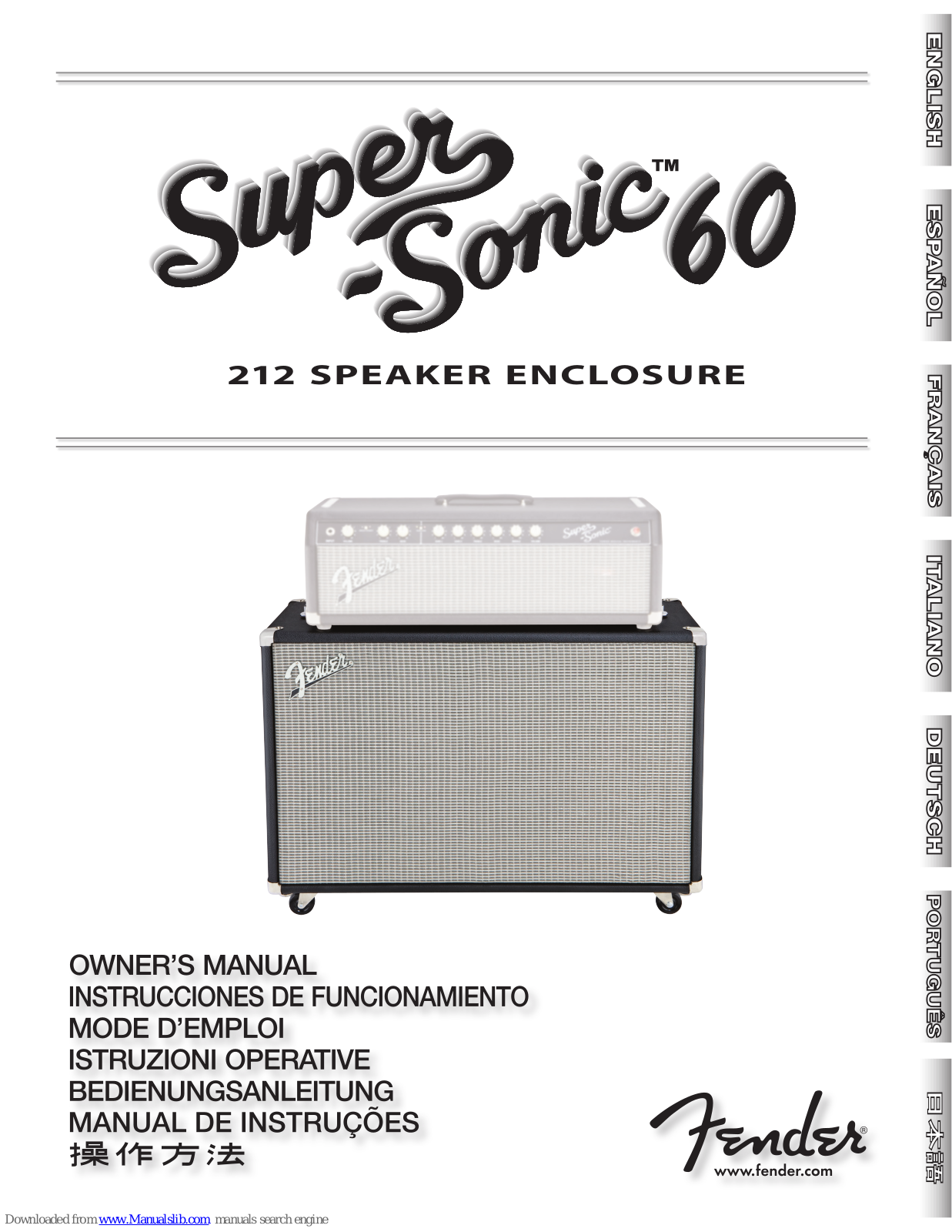 Fender Super Sonic 60 Owner's Manual