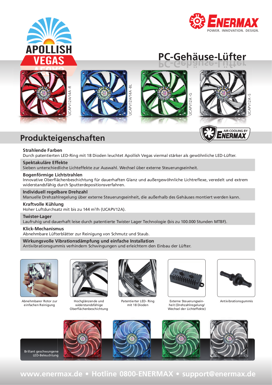 Enermax APOLLISH VEGAS DATASHEET