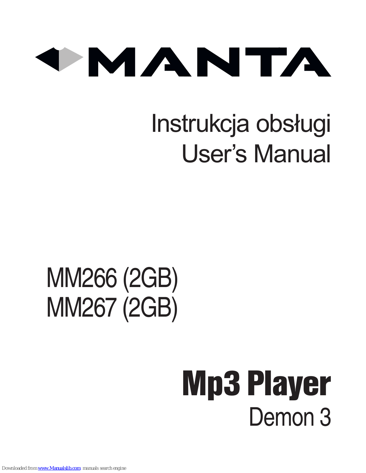 Manta MM266, MM2667 User Manual