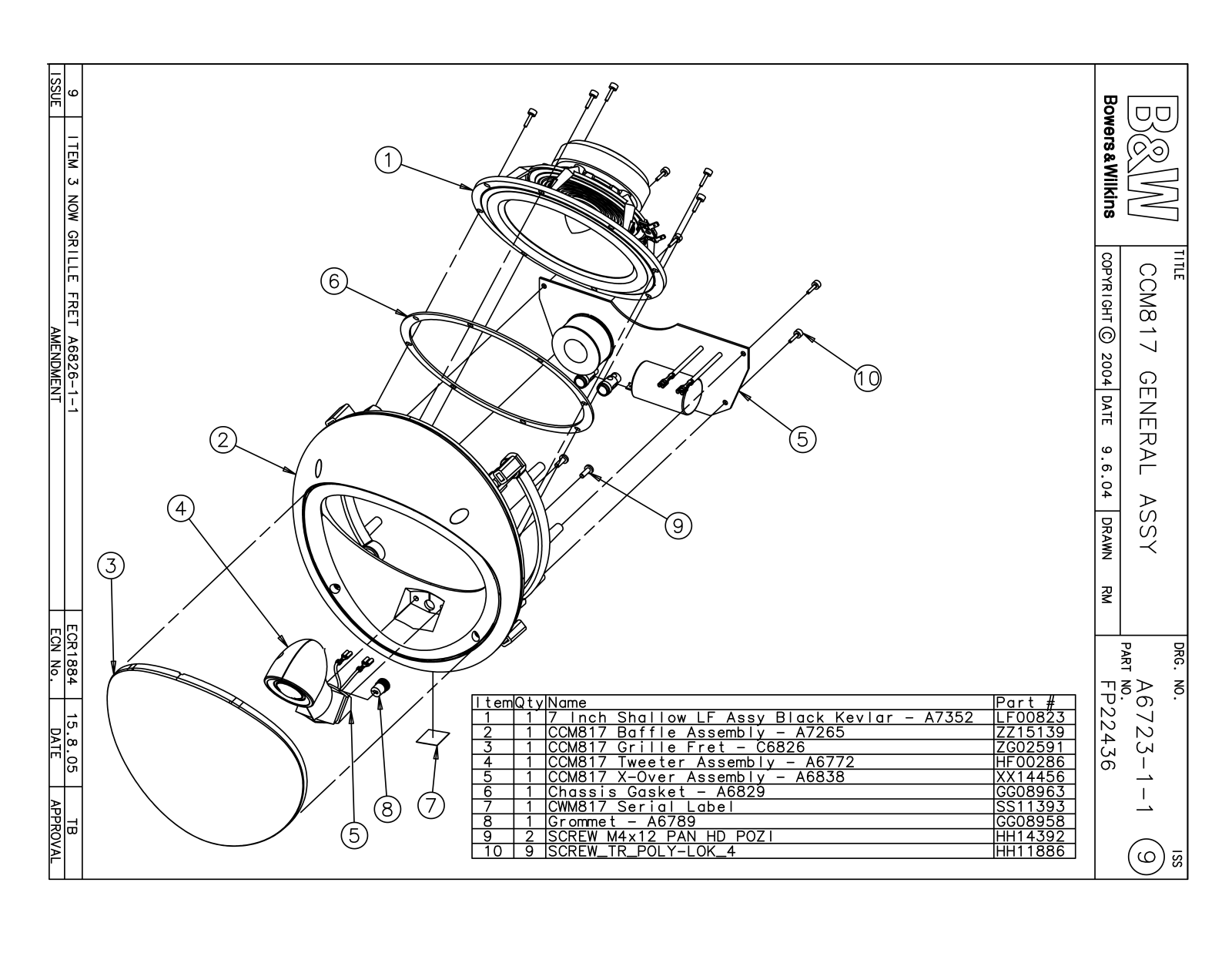 Bowers and Wilkins CCM-817 Service manual