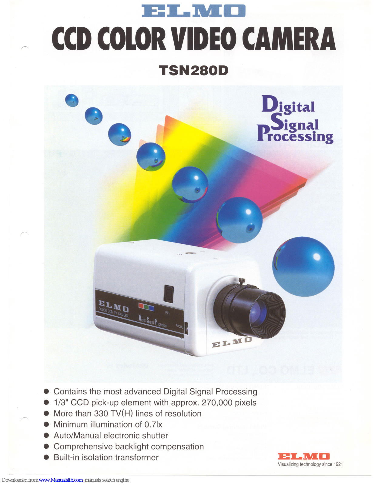 Elmo TSN280D Specifications