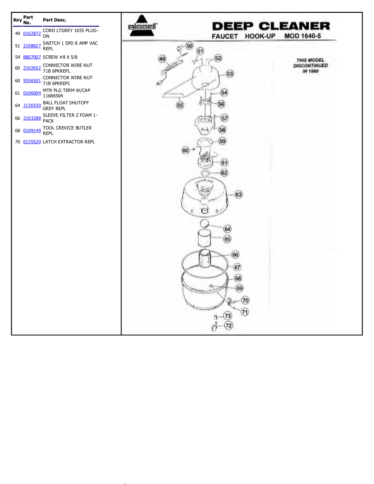 Bissell 1640-5 Owner's Manual