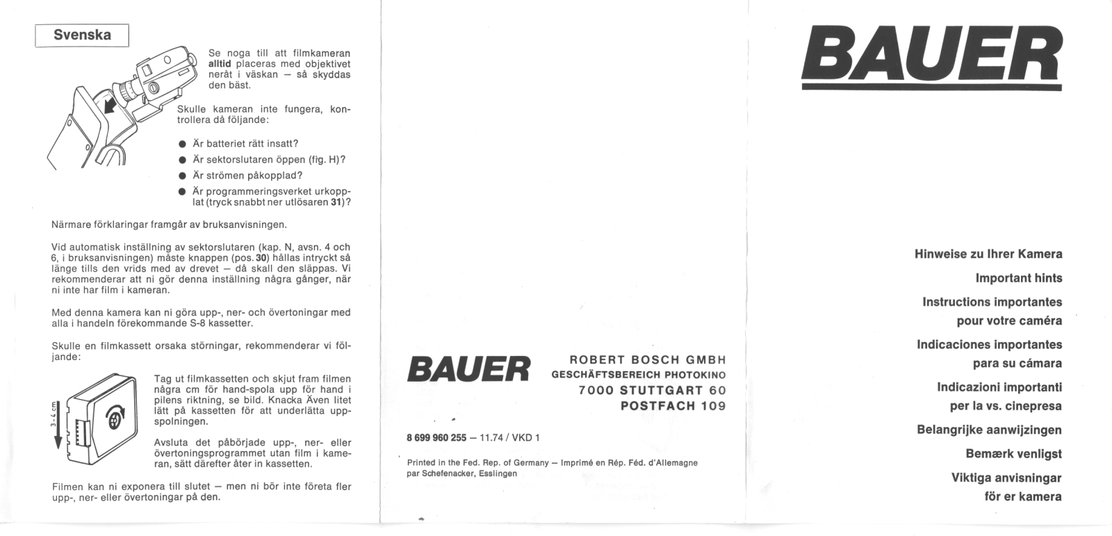 Bauer A512 User Guide