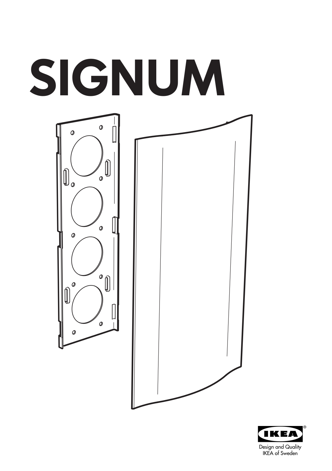 IKEA SIGNUM CORD COVER Assembly Instruction