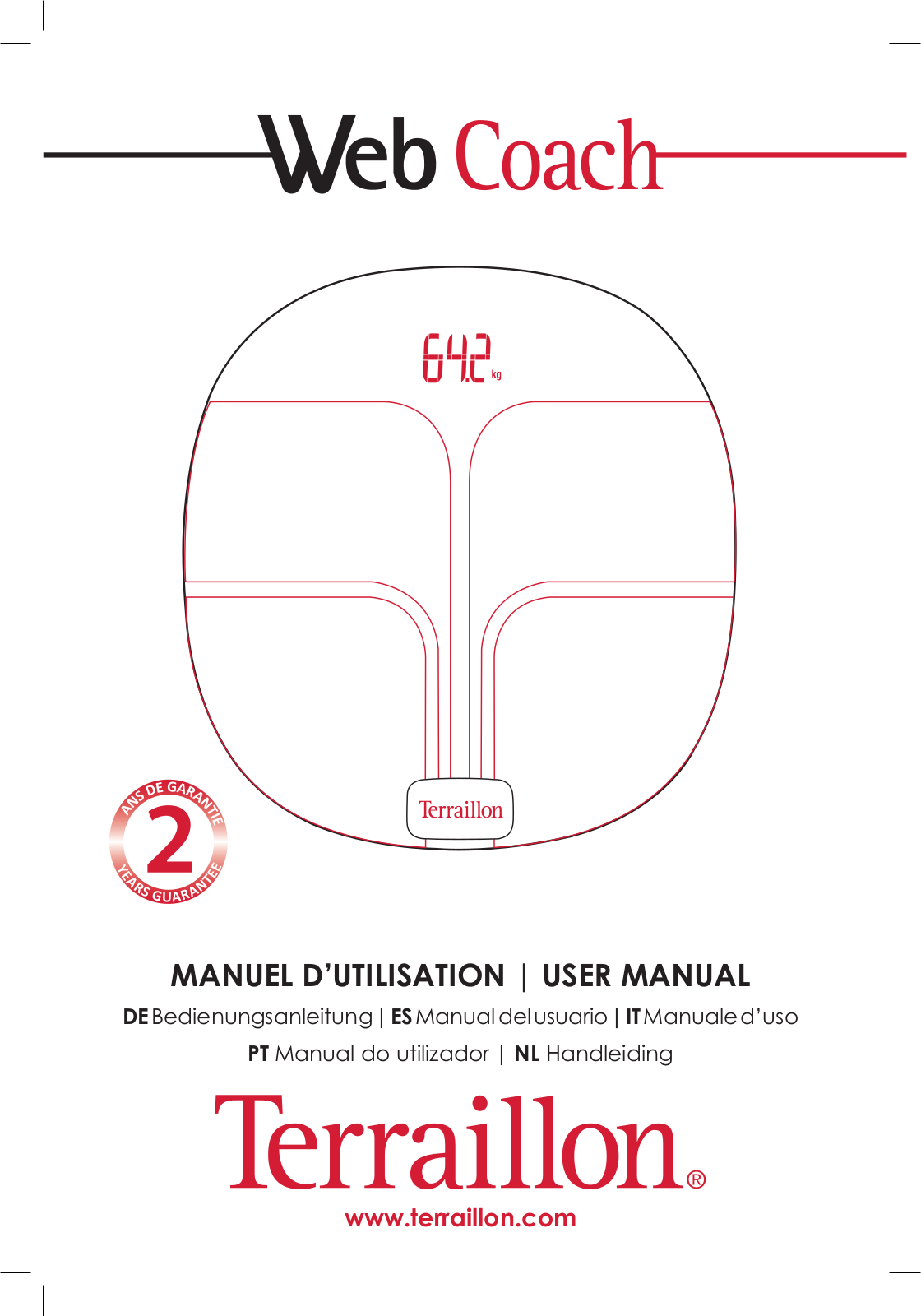 Terraillon Web Coach Pop Blanc User Manual