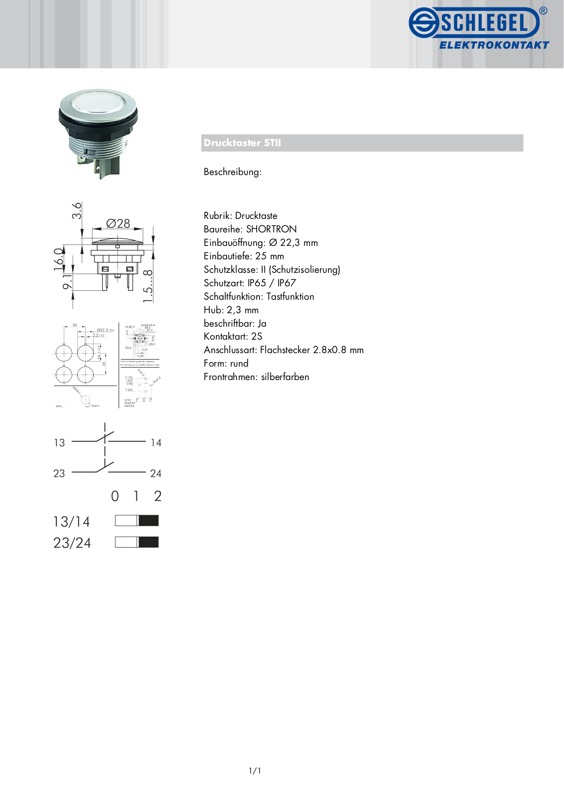 SCHLEGEL STI2 Datasheet - ManualMachine.com