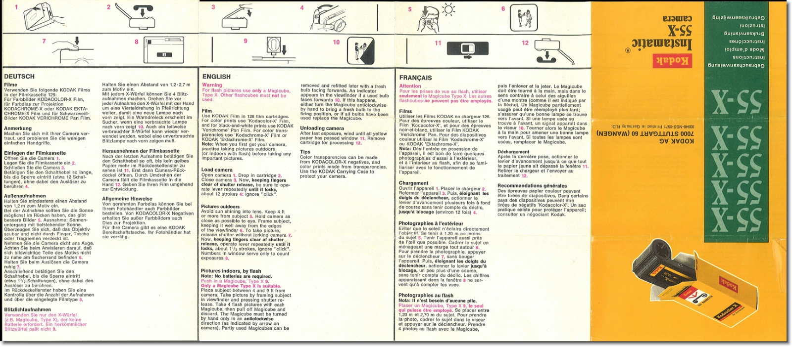 Kodak 55-X Instruction Manual