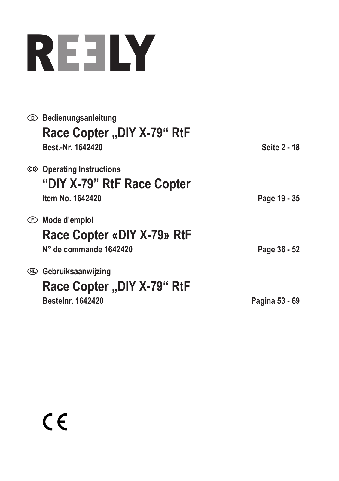 Reely DIY X-79 User manual