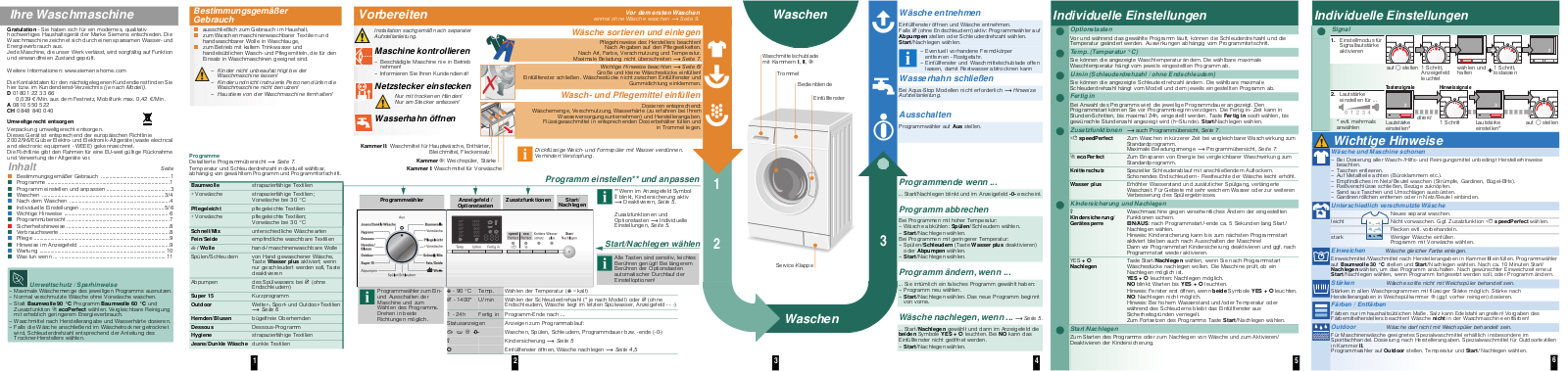 Siemens WM14E496 User Manual