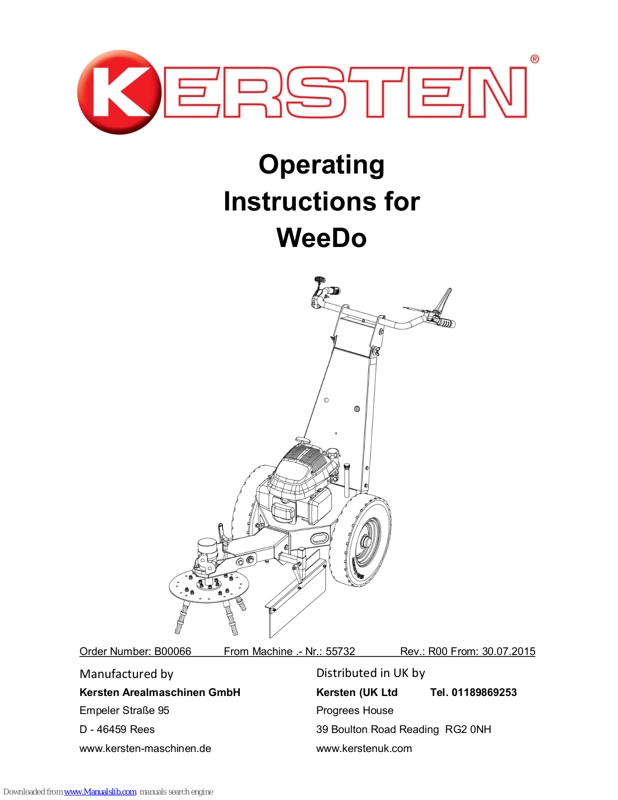Kersten WeeDo Operating Instructions Manual - ManualMachine.com
