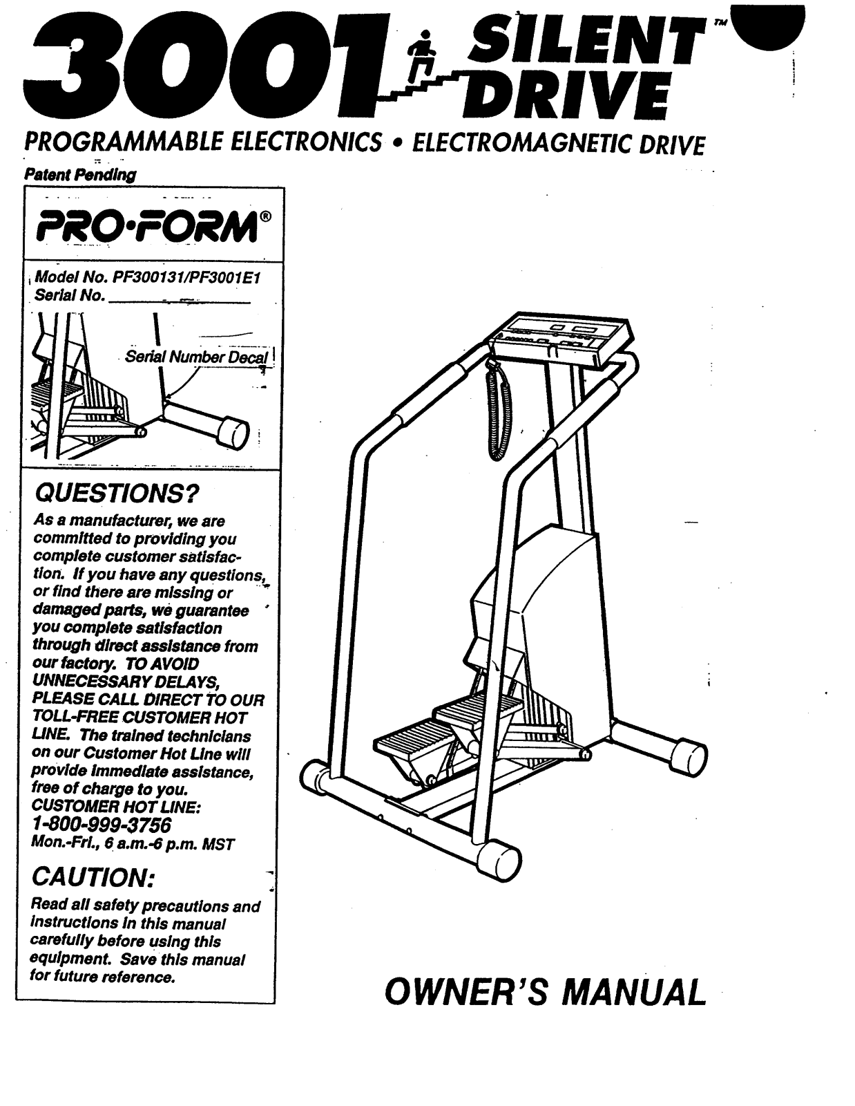 ProForm PF300131 User Manual