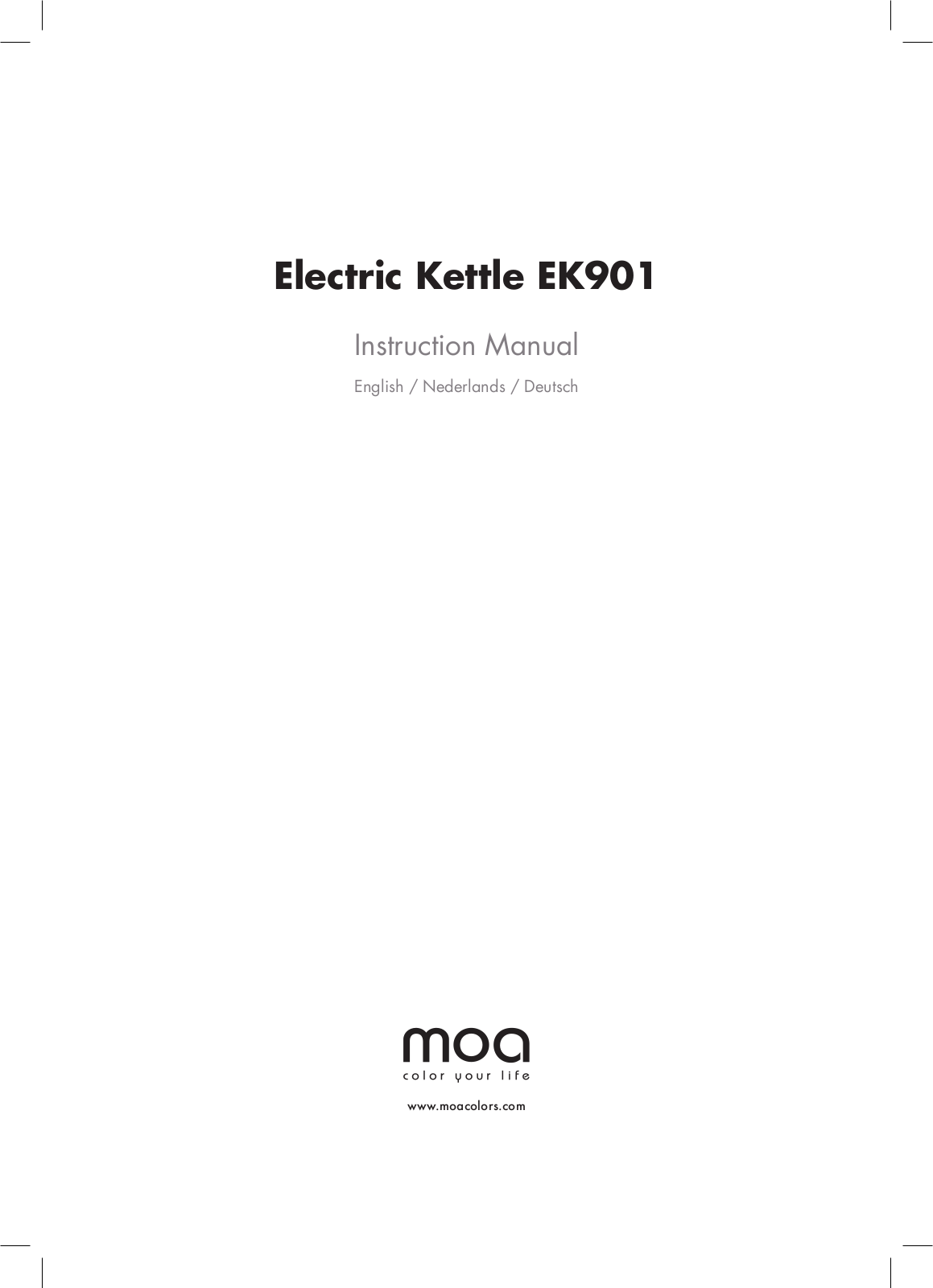 MOA EK901 User manual