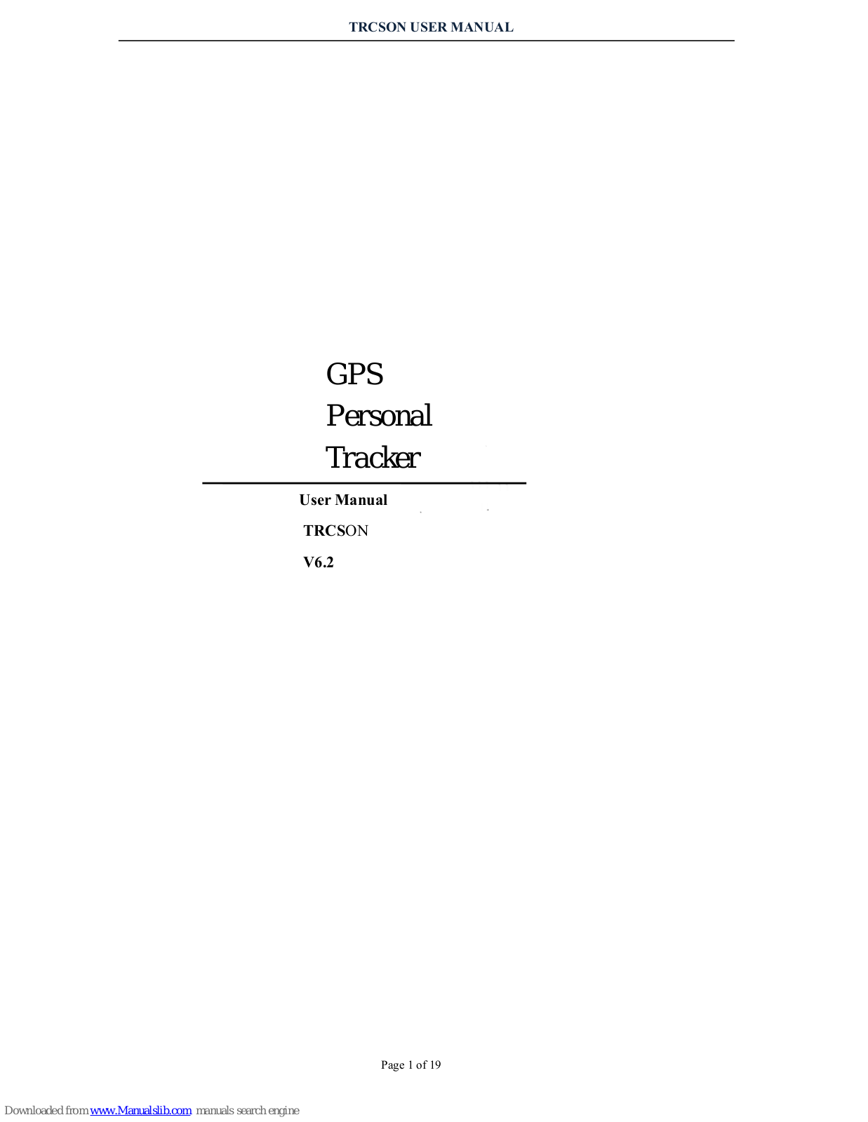 TrackVip TRCSON User Manual - ManualMachine.com