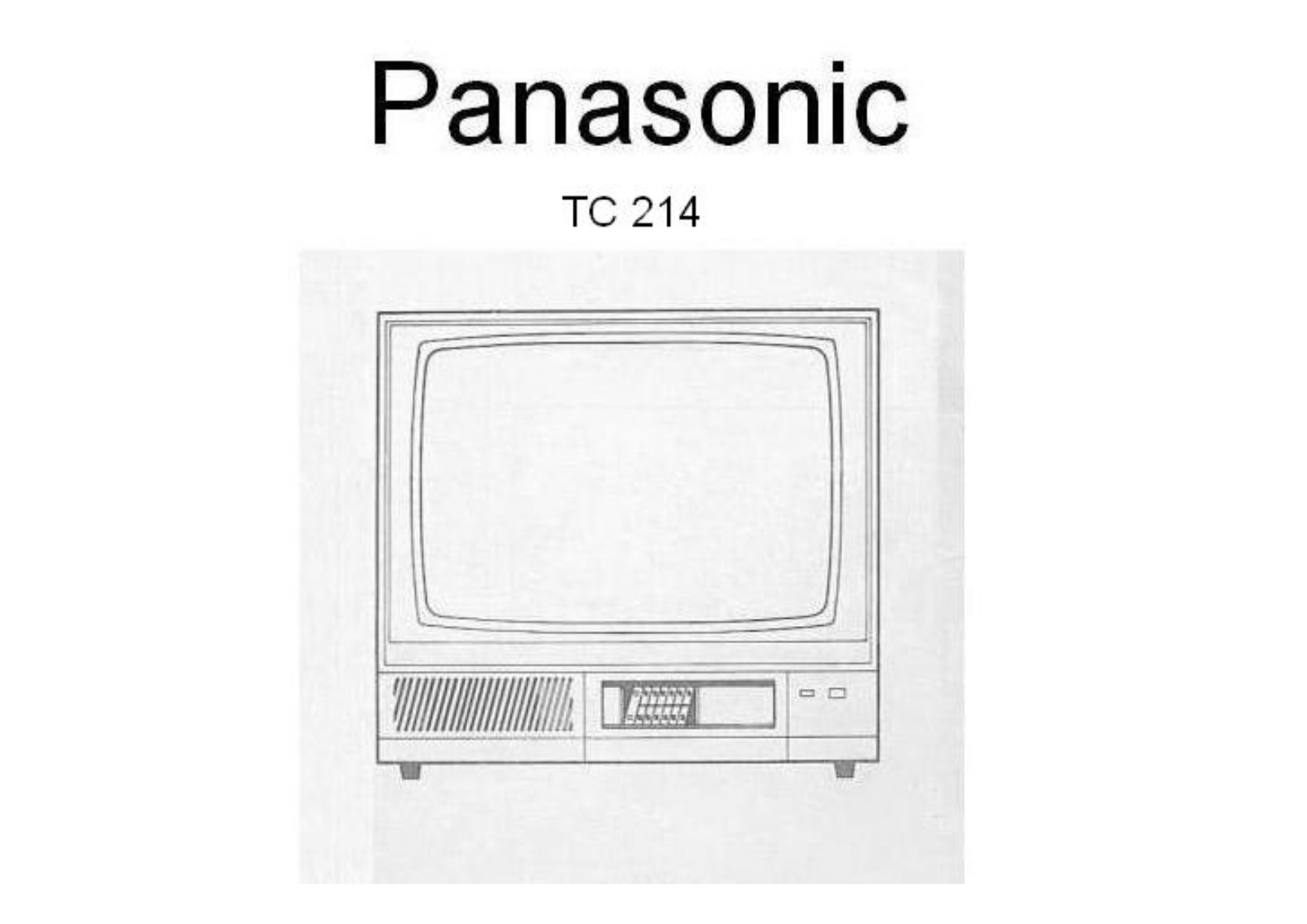 Panasonic TC214 Schematic