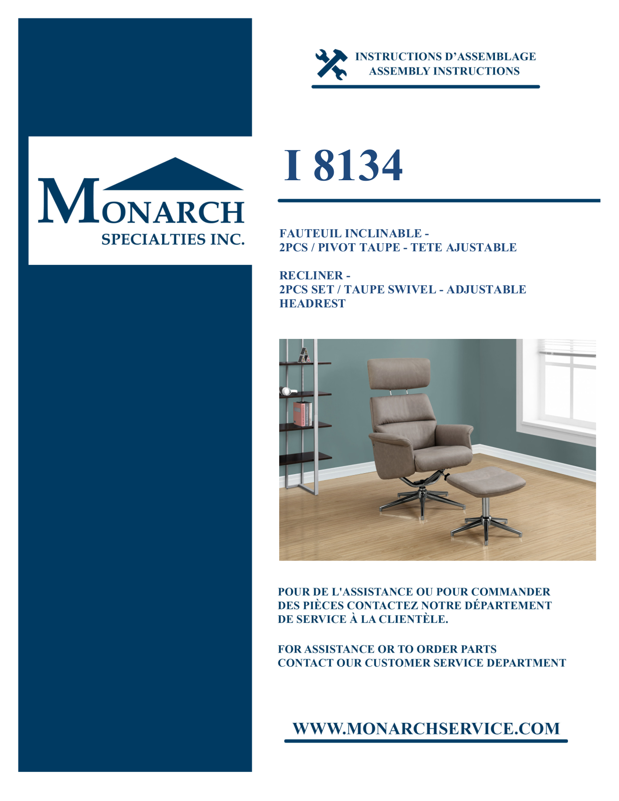 Monarch I8134 Assembly Guide - ManualMachine.com